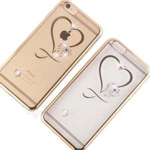 Gold bedazzled iPhone case 📱